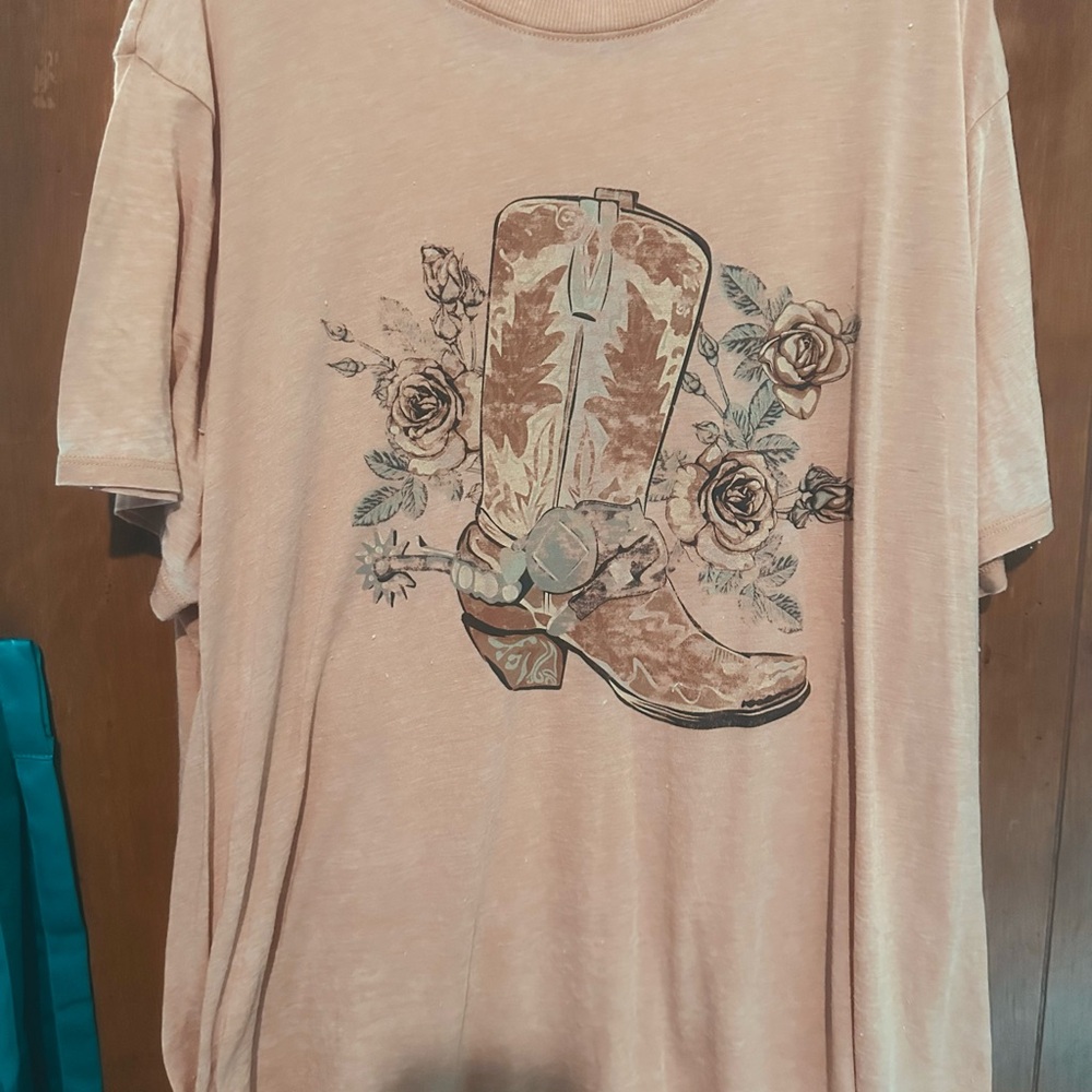 Cold Crush Peach Colored Western T-Shirt